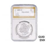 1885-O Morgan Silver Dollar PGA MS65