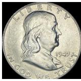 1949-D Silver Half Dollar Franklin UNCIRCULATED