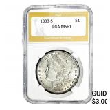 1883-S Morgan Silver Dollar PGA MS61