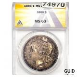 1886 Morgan Silver Dollar ANACS MS63