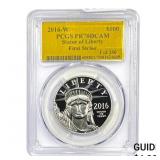 2016-W $100 Platnium Satue of Liberty 1 oz PCGS PR