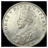 1919 British-India Silver Rupee UNCIRCULATED