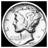 1924-S Silver Mercury Dime ABOUT UNC