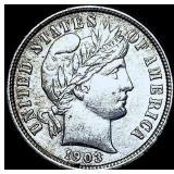 1903-O Silver Barber Dime CHOICE AU