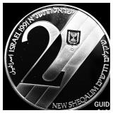 1991 Isreal Silver 2 Sheqalim CHOICE PROOF
