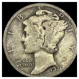 1921 Silver Mercury Dime NICELY CIRCULATED