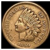 1859 Copper-Nickel Indian Head Cent LIGHTLY CIRCUL
