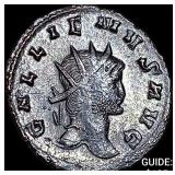 Roman Gallienus 253-268 AD BI Dbl Denarius CHOICE