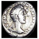 Roman Commodus 177-192 AD Silver Denarius NEARLY