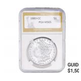 1883-CC Morgan Silver Dollar PGA MS65
