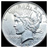 1934 Silver Peace Dollar CLOSELY UNCIRCULATED
