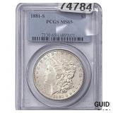 1881-S Morgan Silver Dollar PCGS MS65