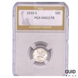 1919-S Mercury Silver Dime PGA MS63 FB