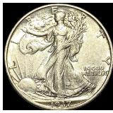 1937-S Walking Liberty Half Dollar CLOSELY  UNCIR