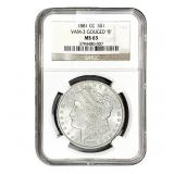 1881-CC Morgan Silver Dollar NGC MS63 VAM2 Gouged