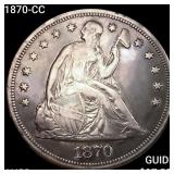 1870-CC Seated Liberty Dollar CHOICE AU