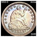 1853-O Arrows Seated Liberty Half Dime CHOICE BU