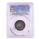 1893 Isabella Silver Quarter PCGS AU55
