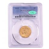 1915 CAC $5 Gold Half Eagle PCGS MS64