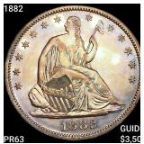 1882 Seated Liberty Half Dollar CHOICE PROOF