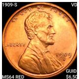 1909-S VDB Wheat Cent CHOICE BU RD