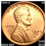 1909-S VDB Wheat Cent CHOICE BU RD