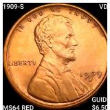 1909-S VDB Wheat Cent CHOICE BU RD