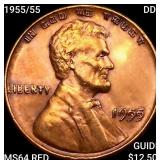 1955/55 DDO Wheat Cent CHOICE BU RD