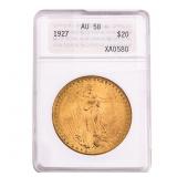 1927 $20 Gold Double Eagle ANACS AU58