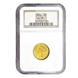 1854 $3 Gold Piece NGC AU55
