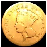 1857-S $3 Gold Piece