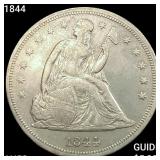 1844 Seated Liberty Dollar CHOICE AU