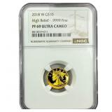 2018-W 1/10oz Gold Liberty NGC PF69 High Relief UC