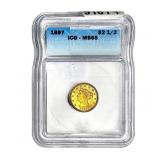 1897 $2.50 Gold Quarter Eagle ICG MS65