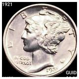 1921 Mercury Dime CHOICE AU