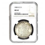 1880-CC Morgan Silver Dollar NGC MS62