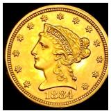 1884 $2.50 Gold Quarter Eagle