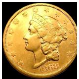 1869-S $20 Gold Double Eagle