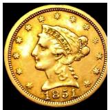 1851-O $2.50 Gold Quarter Eagle