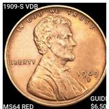 1909-S VDB Wheat Cent CHOICE BU RD
