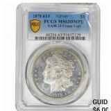 1878 8TF Morgan Silver Dollar PCGS MS63 DMPL Vam23
