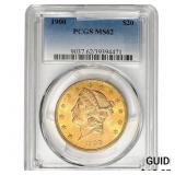 1900 $20 Gold Double Eagle PCGS MS62