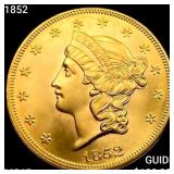 1852 $20 Gold Double Eagle GEM BU