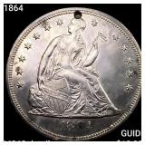 1864 Seated Liberty Dollar CHOICE BU