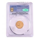 1914-D CAC $2.50 Gold Quarter Eagle PCGS MS64
