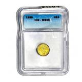 1859 Rare Gold Dollar ICG MS65