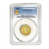 1901 $5 Gold Half Eagle PCGS PR63
