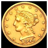 1845 $2.50 Gold Quarter Eagle