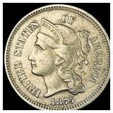 1875 Nickel Three-Cent Piece CLOSELY UNCIRCULATED