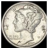 1924-S Silver Mercury Dime CLOSELY UNCIRCULATED